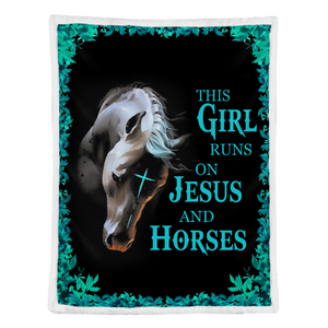 Horse Lover Blanket, Horse - This Girl Runs 1641352136019.png