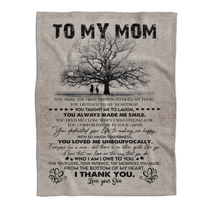 Gift For Mother Blanket, To My Mom You Were The First Person To Hold My Hand - Love From Son 1641352231436.png