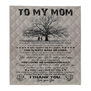 Gift For Mother Blanket, To My Mom You Were The First Person To Hold My Hand - Love From Son 1641352244322.png