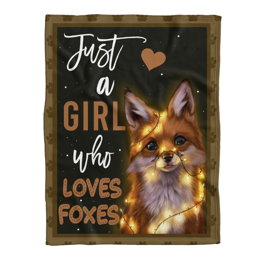 Fox Lover Blanket, Just A Girl Who Loves Foxes 1641353057903.png