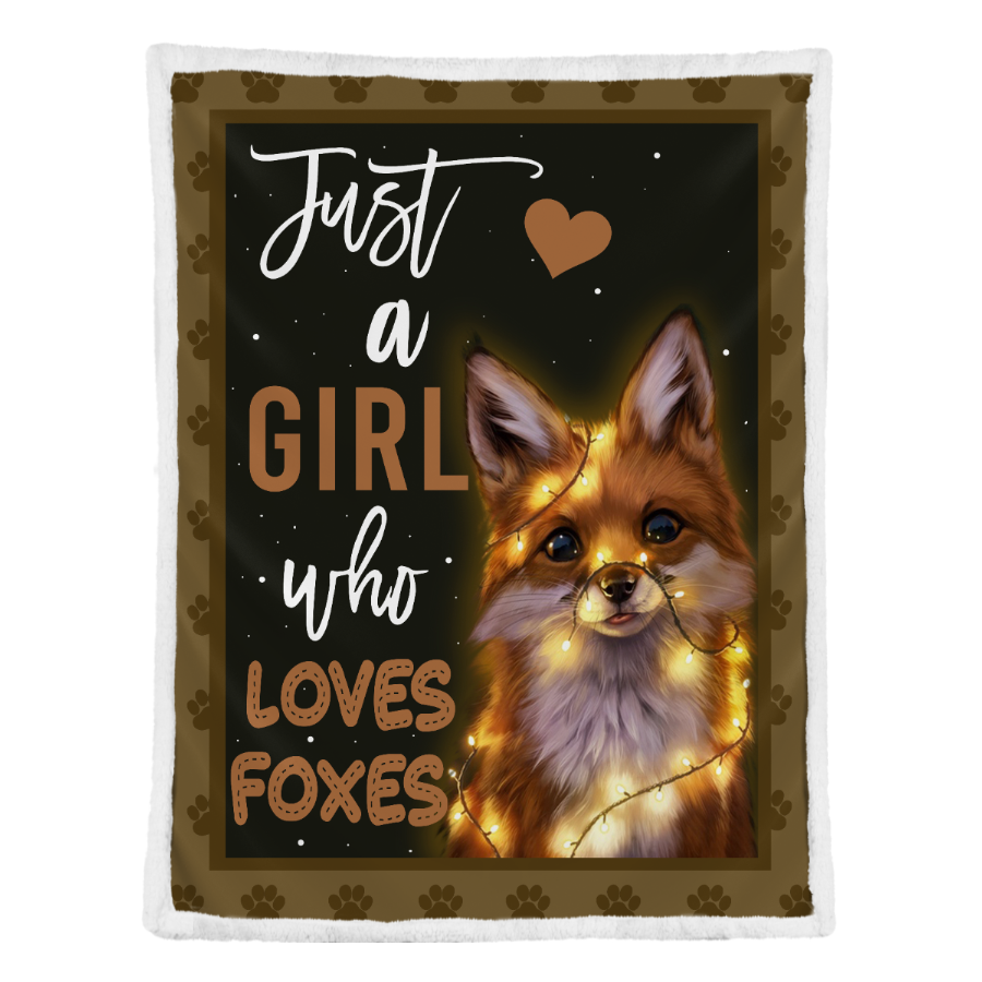 Fox Lover Blanket, Just A Girl Who Loves Foxes 1641353060120.png