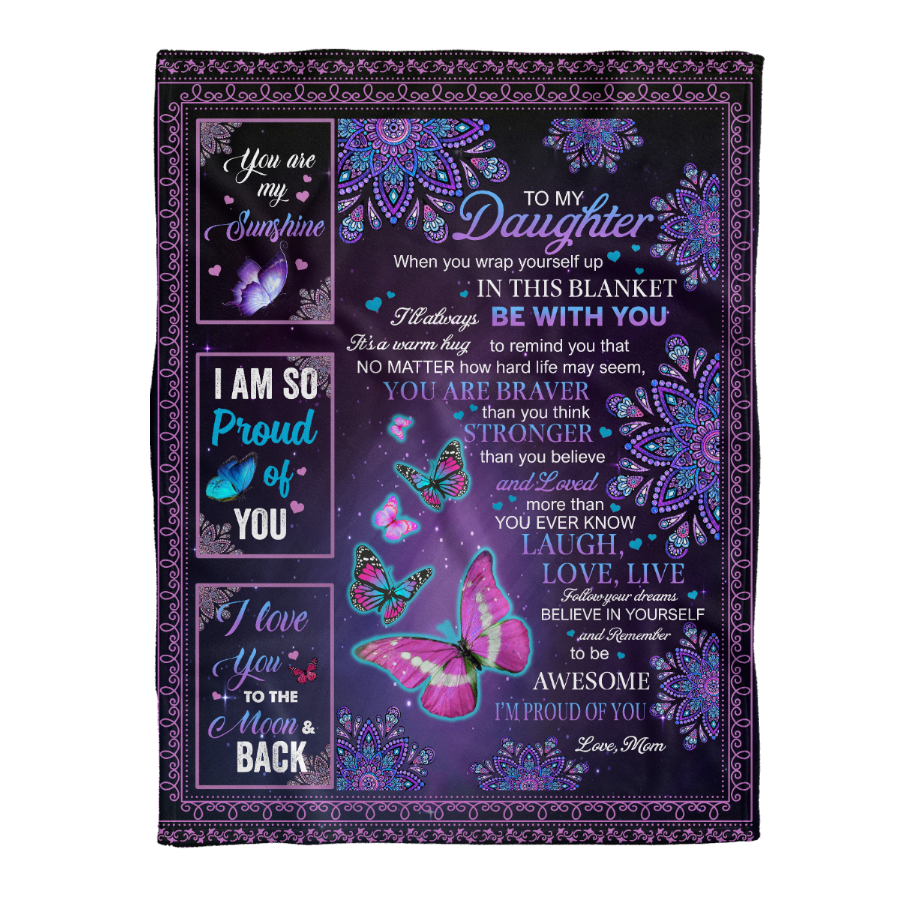 Gift For Daughter Blanket, Wrap Yourself Up I Am So Proud Of You 1641354855981.png