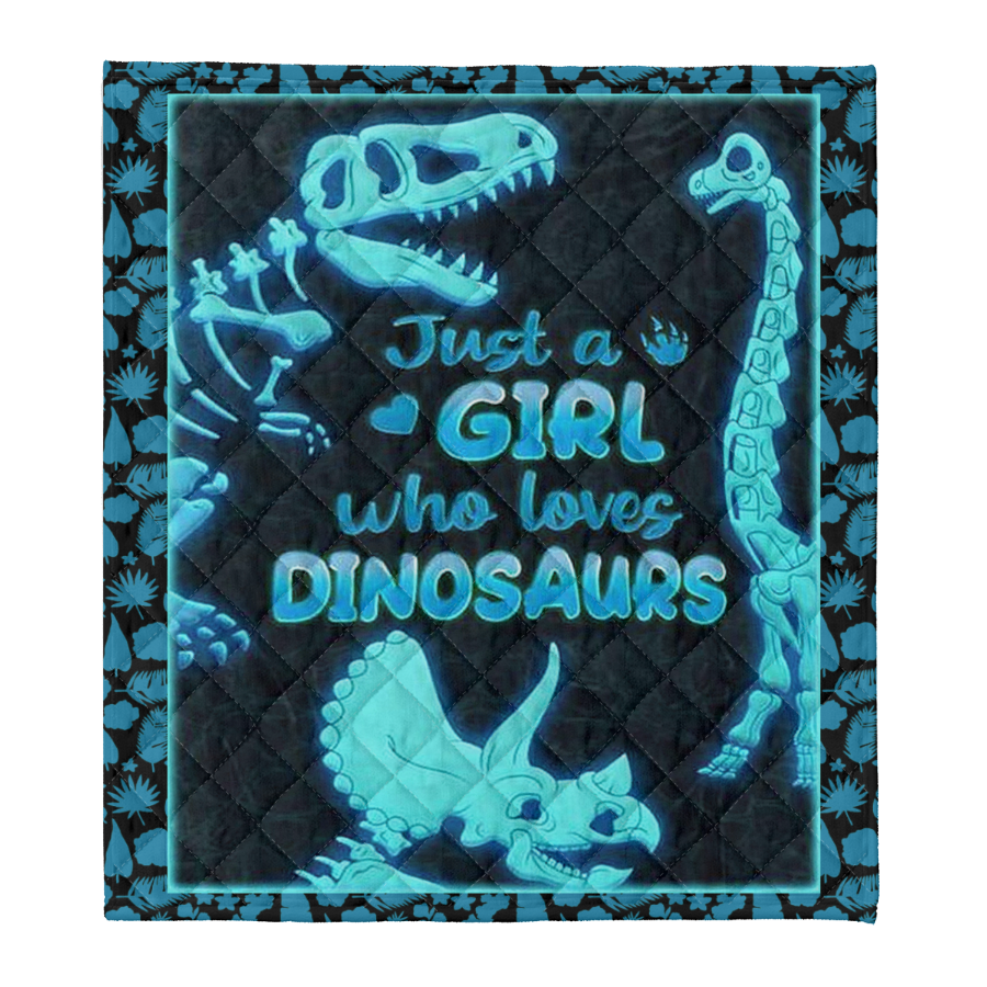 Dinosaur Blanket, Just A Girl Who Love Dinosaurs 1641355662576.png