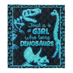 Dinosaur Blanket, Just A Girl Who Love Dinosaurs 1641355662576.png