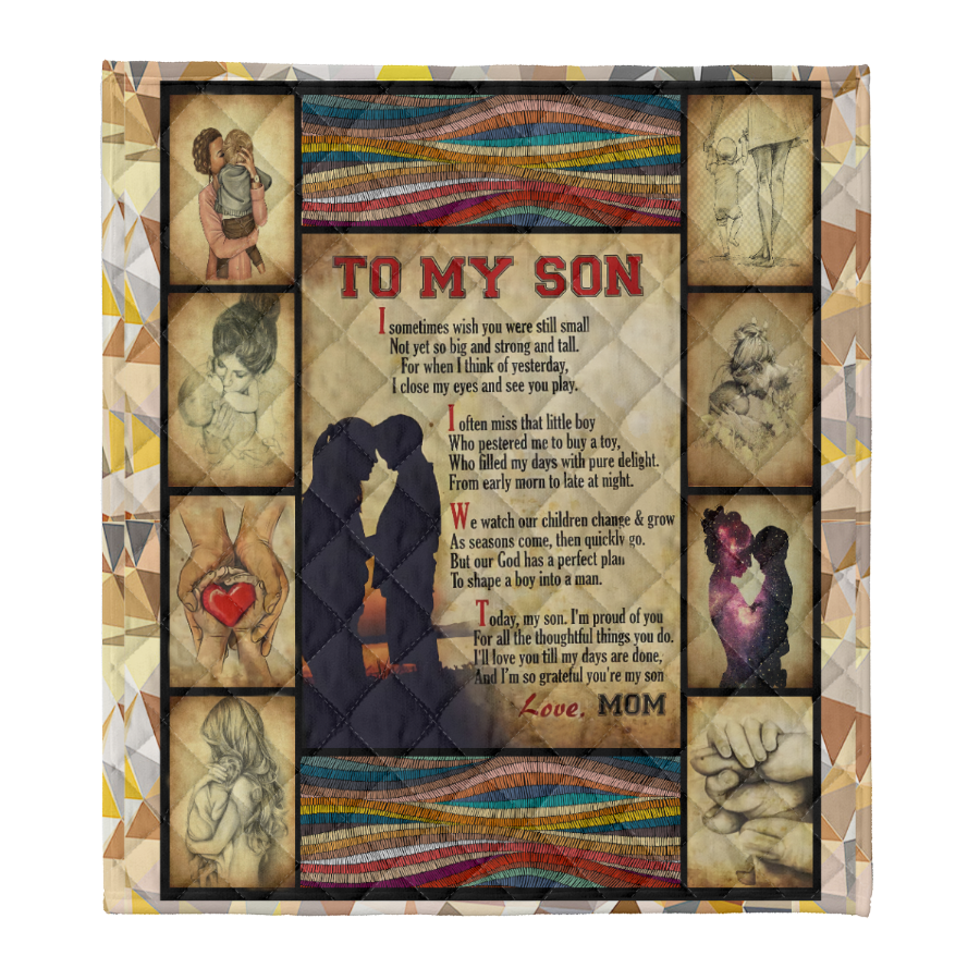 Gift For Son Blanket, To My Son Love From Mom 1641356085323.png