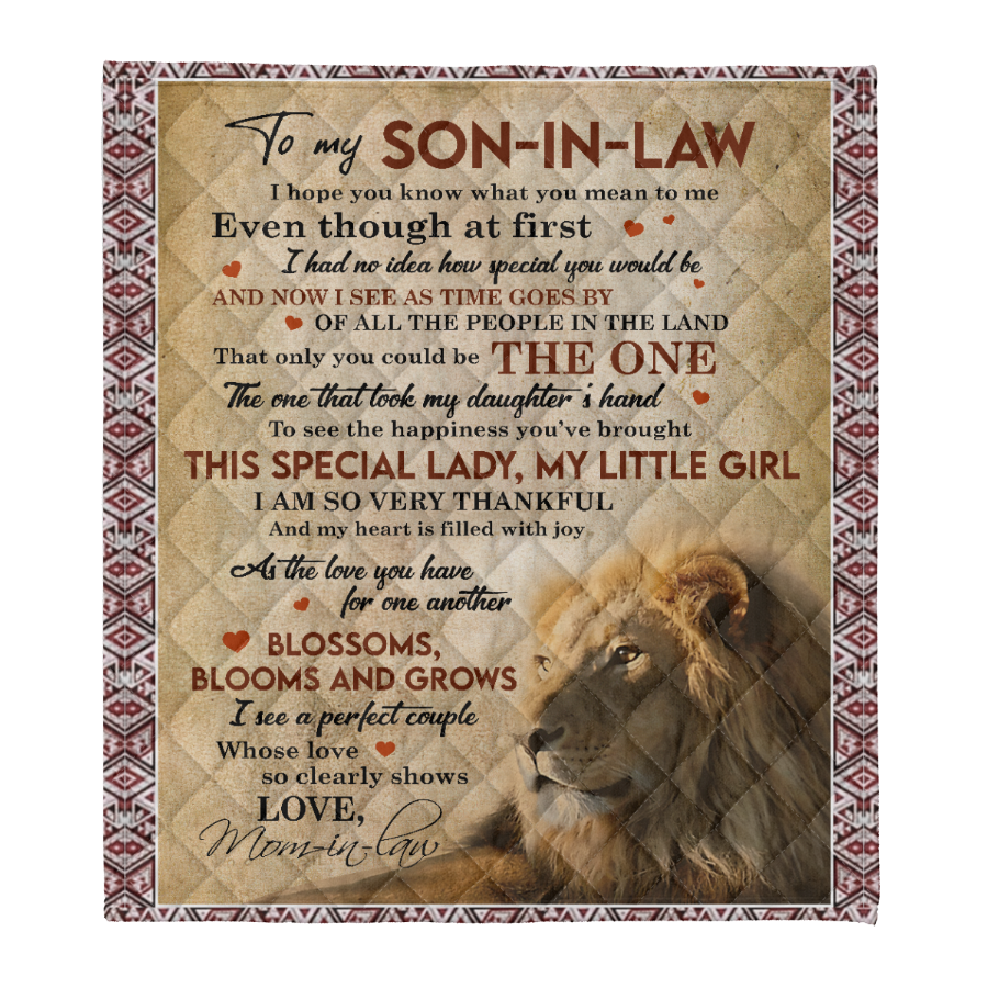 Gift For Son Blanket, To My Son In Law Blossoms 1641357489439.png