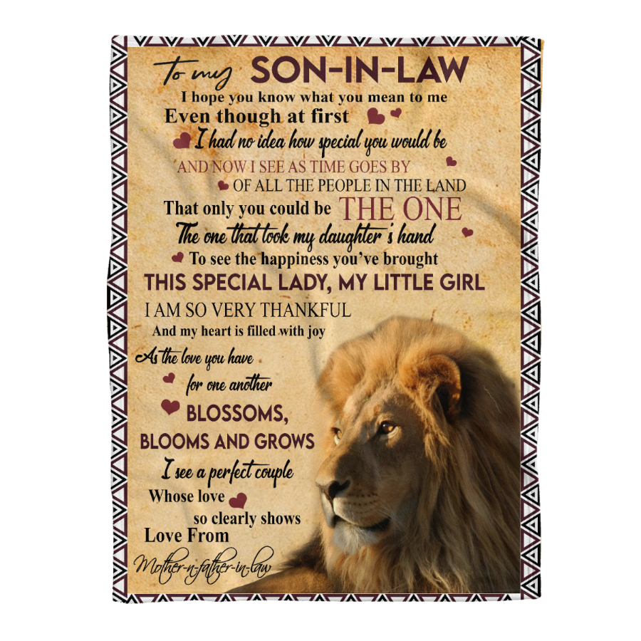 Gift For Son-in-law, Lion To my Son-in-law I Hope You Know What You Mean To Me - Love From Mother-in-law 1641366792757.png