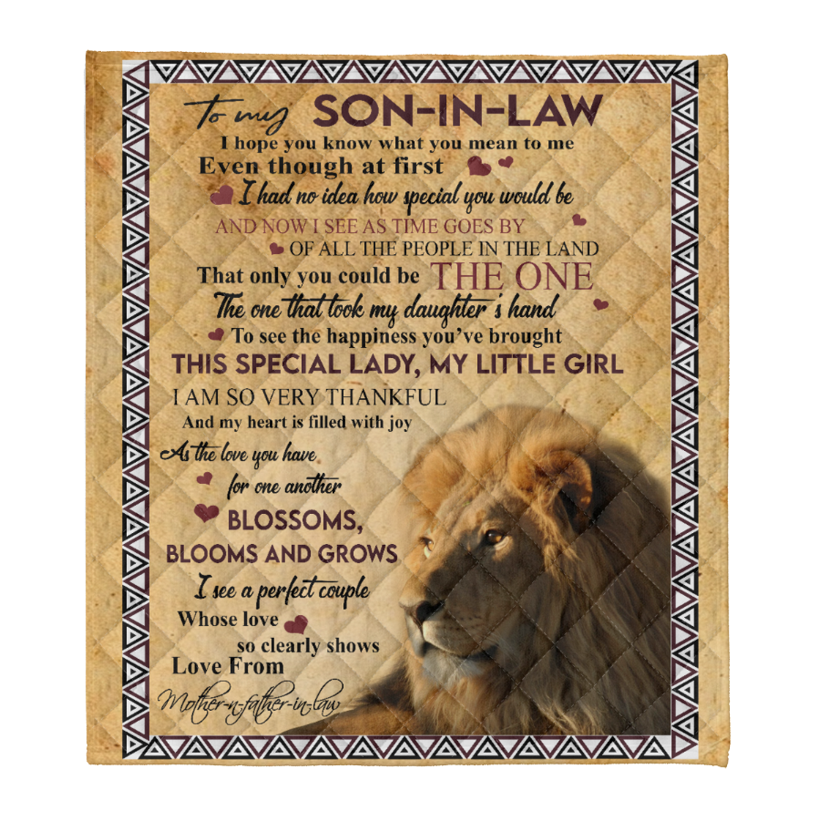 Gift For Son-in-law, Lion To my Son-in-law I Hope You Know What You Mean To Me - Love From Mother-in-law 1641366798236.png