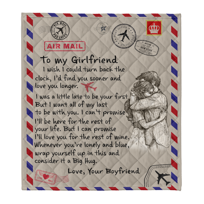 Gift For Girlfriend Blanket, To My Girlfriend I Wish I Could Turn Back The Clock 1641366886278.png