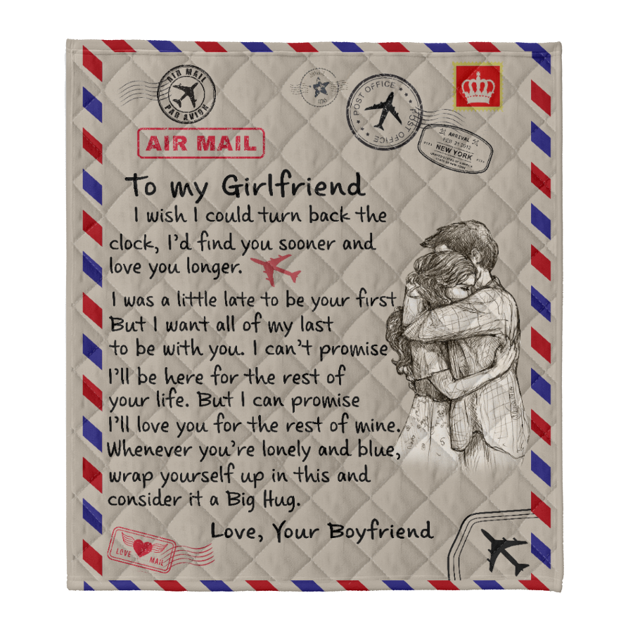 Gift For Girlfriend Blanket, To My Girlfriend I Wish I Could Turn Back The Clock 1641366886278.png