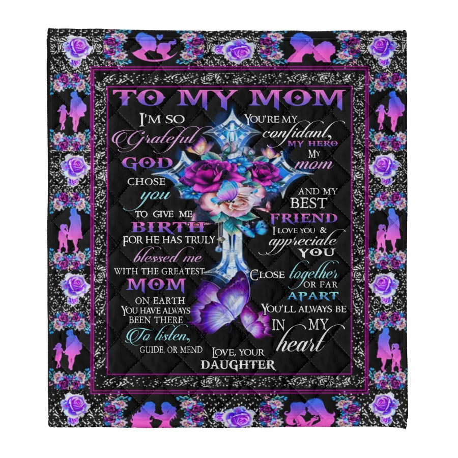 Gift For Mother Blanket, To My Mom You're My Confidant My Hero My Mom Fleece Blanket 1641367597044.png