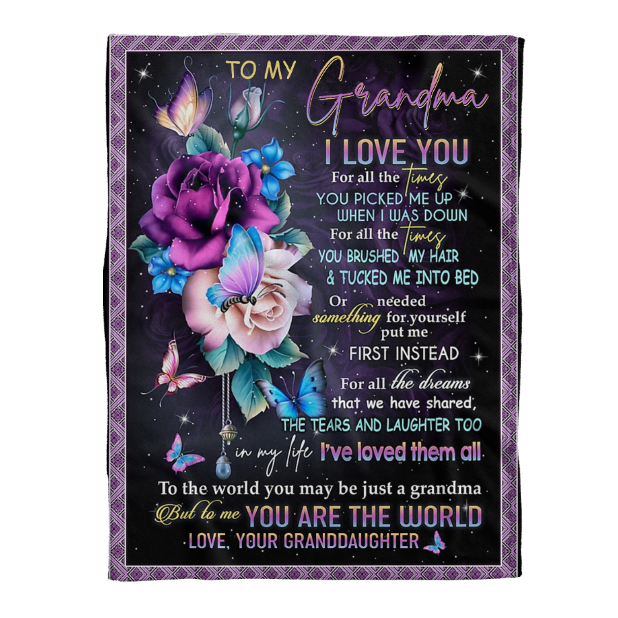 Gift For Grandma Blanket, To My Grandma Blanket, 1 DAY LEFT - GET YOURS NOW Gift For Grandma From Granddaughter 1641371070810.png