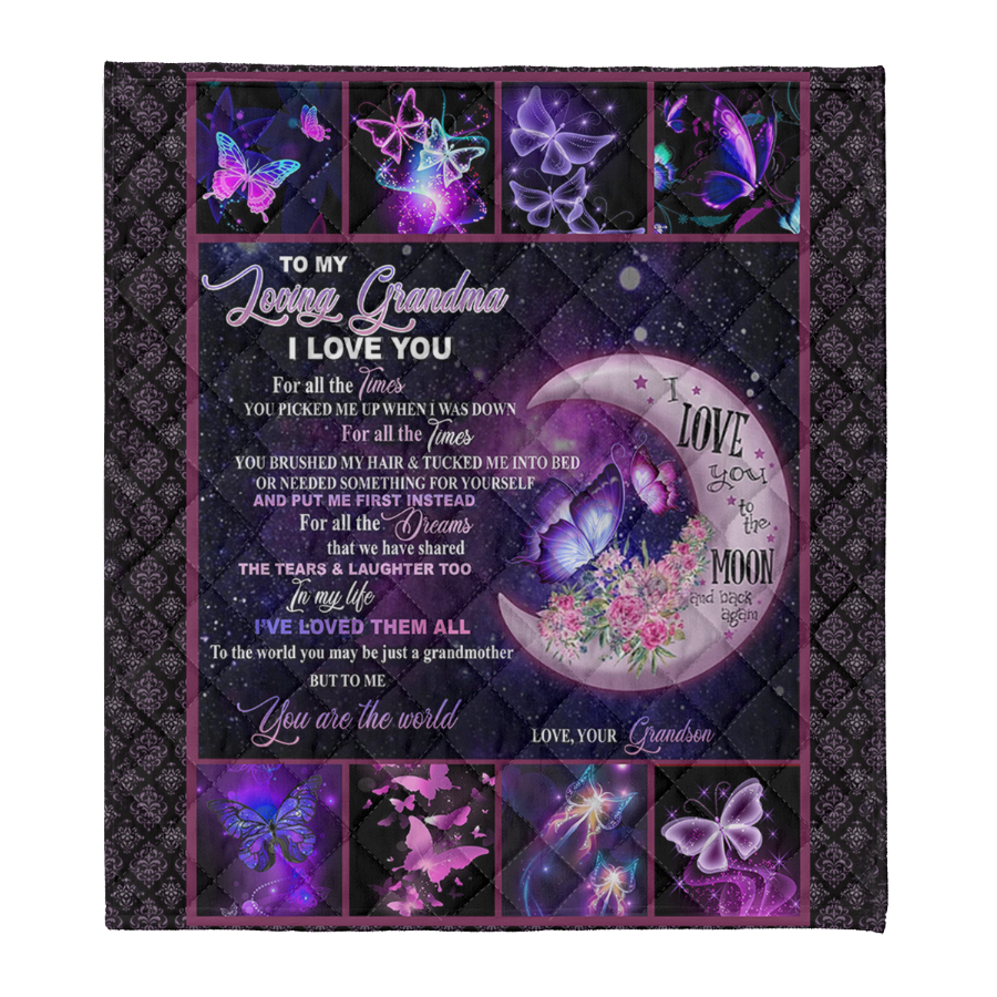 Gift For Grandma Blanket, You're The World Fleece Blanket 1641377736294.png