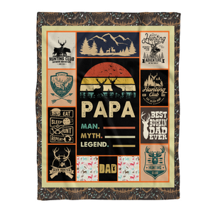 Gift For Father Blanket, Papa Man Myth Legend Vintage Blanket Gift For Dad 1641436106717.png