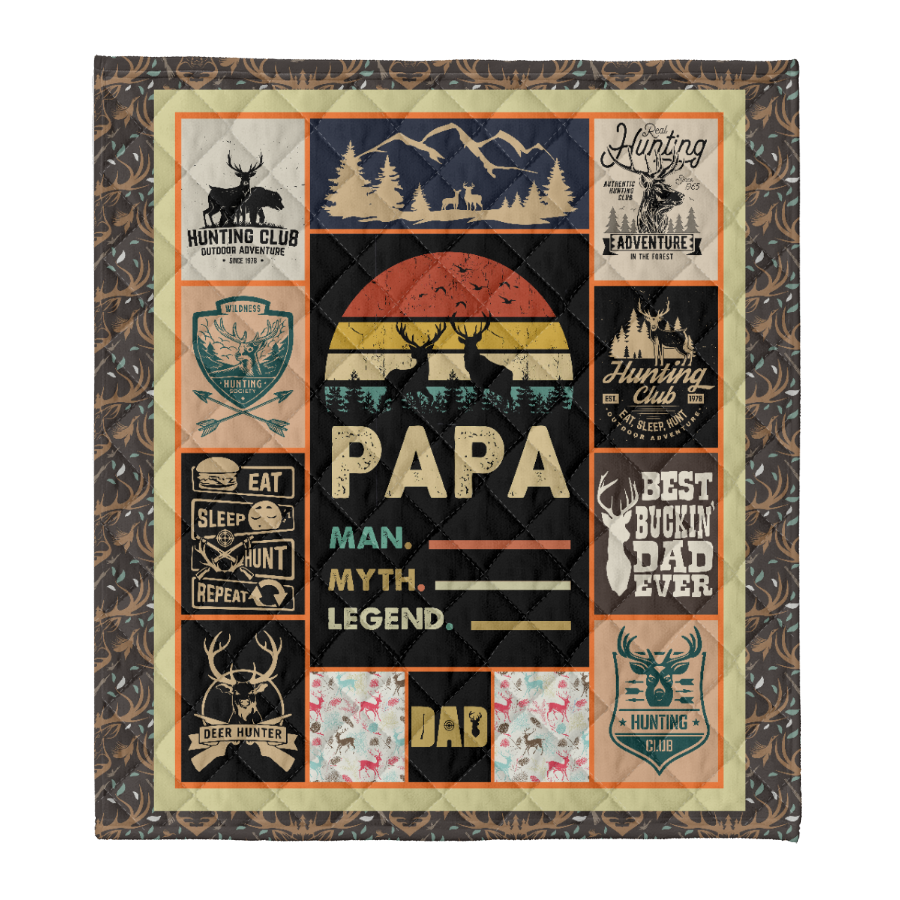 Gift For Father Blanket, Papa Man Myth Legend Vintage Blanket Gift For Dad 1641436109098.png