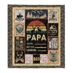 Gift For Father Blanket, Papa Man Myth Legend Vintage Blanket Gift For Dad 1641436109098.png