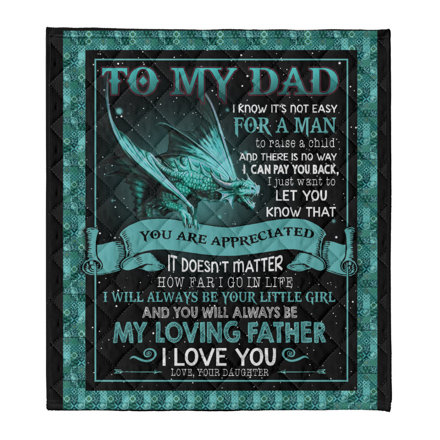 Gift For Father Blanket, To My Dad You Will Always Be My Loving Father Dragon - Love From Daughter 1641438636399.png