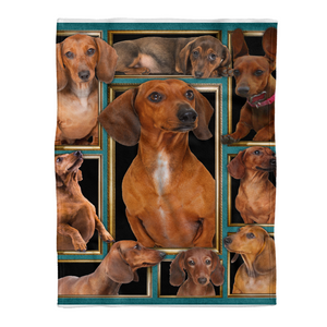 Dog Blanket - Dachshund Picture Fleece Blanket - Quilt Blanket 1641438901961.png