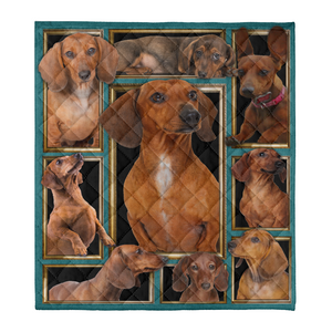 Dog Blanket - Dachshund Picture Fleece Blanket - Quilt Blanket 1641438906422.png