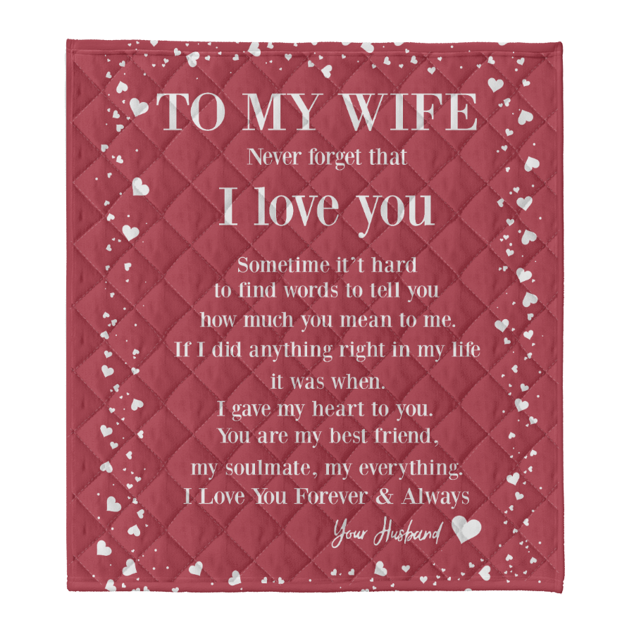 Gift For Wife Blanket, Wife Gifts Letter To My Wife I Gave My Heart To You Love From Husband Fleece Blanket 1641438907343.png