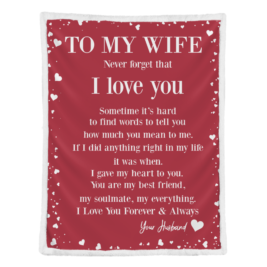 Gift For Wife Blanket, Wife Gifts Letter To My Wife I Gave My Heart To You Love From Husband Fleece Blanket 1641438910980.png