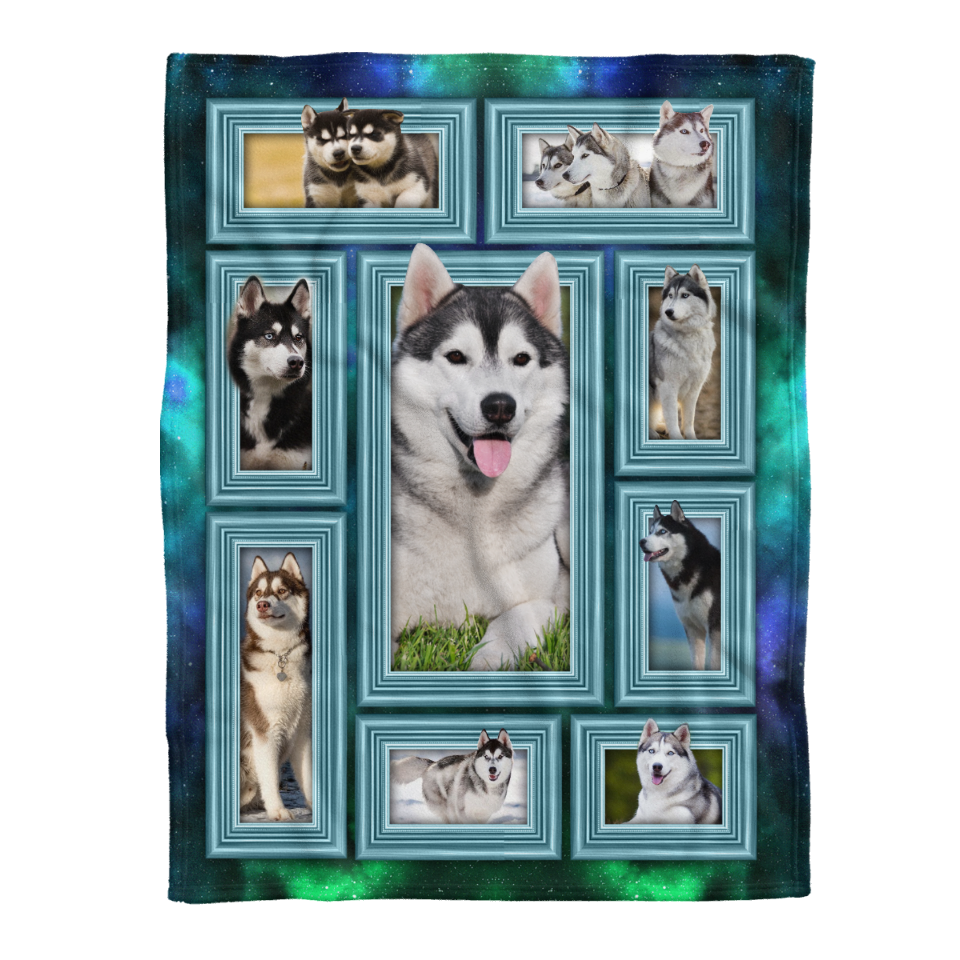 Amazing Siberian Husky Fleece Blanket 1641441712911.png