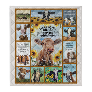 Cow Blanket, I'll Love You Till The Cows Come Home Fleece Blanket 1641442346338.png
