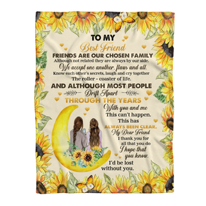 Gift For Friend Blanket, To My Friend Fleece Blanket Laugh And Cry Together 1641442355058.png