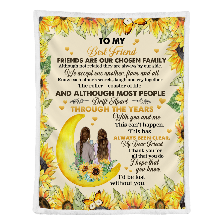 Gift For Friend Blanket, To My Friend Fleece Blanket Laugh And Cry Together 1641442363859.png