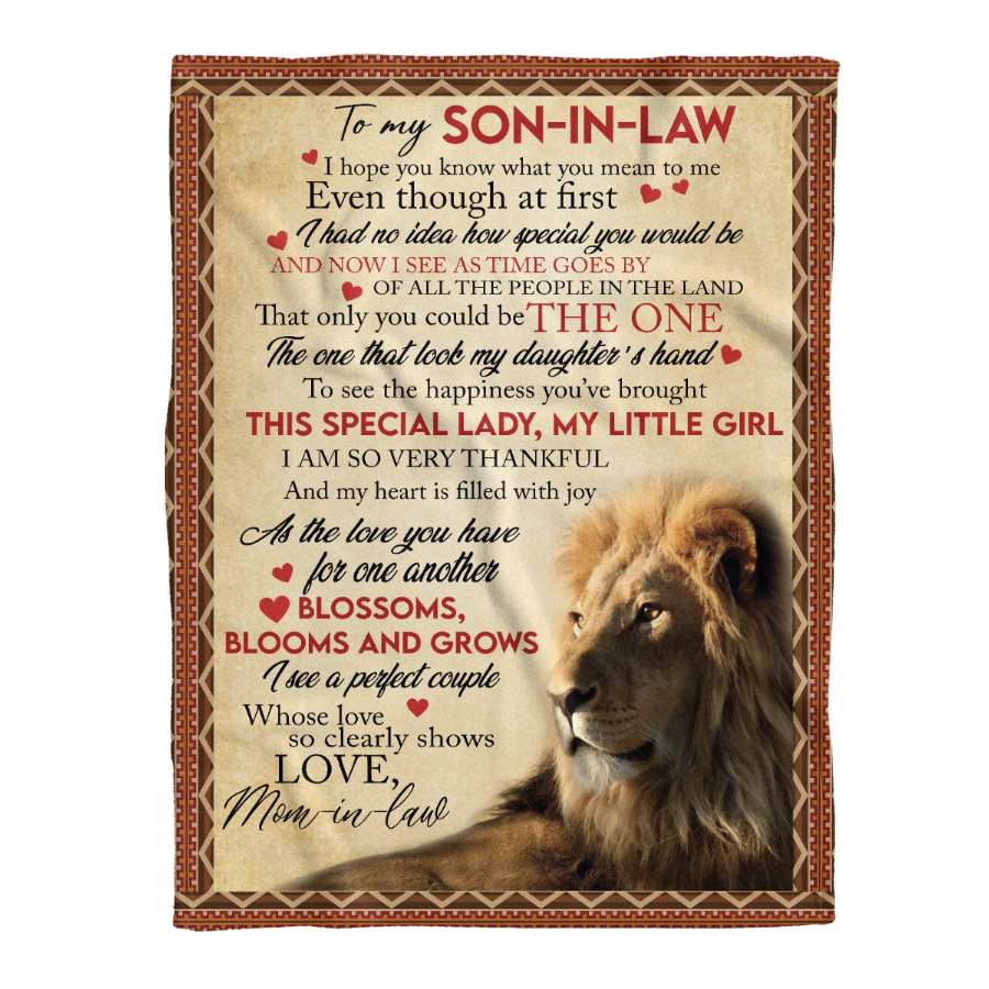Gift For Son-in-law, Lion To My Son-In-Law My Heart Is Filled With Joy - Love From Mom-in-law 1641443235922.png