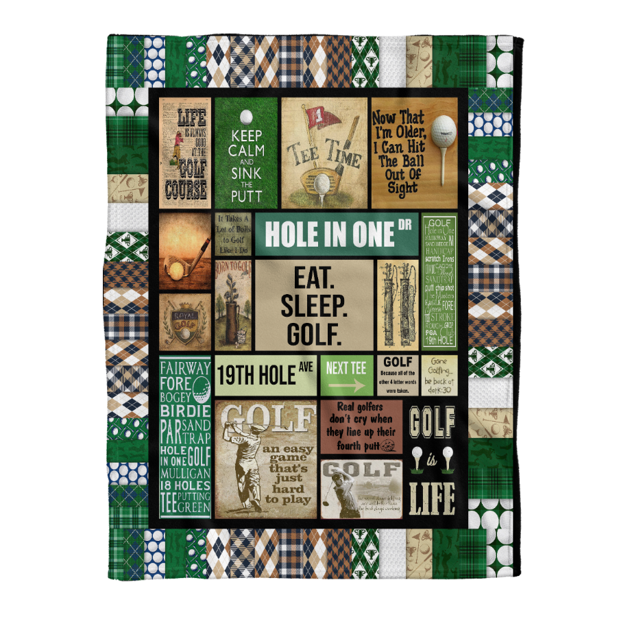 Golf Blanket, Golf Is Life, Eat Sleep Golf, Gift For Golfer, Golf Lover 1641443477944.png