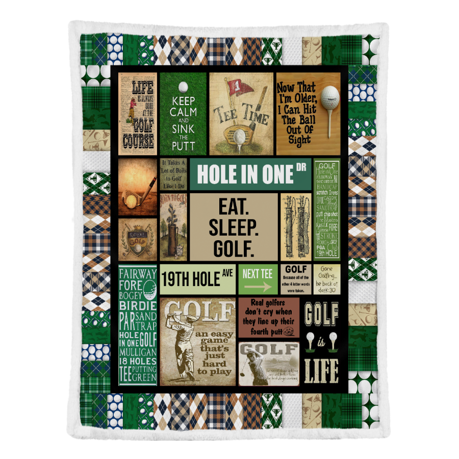 Golf Blanket, Golf Is Life, Eat Sleep Golf, Gift For Golfer, Golf Lover 1641443483645.png
