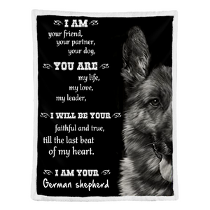 German Shepherd I Am Your Friend Your Partner Your Dog Blanket Gift For Dog Lovers Birthday Gift Home Decor Bedding Couch Sofa Soft And Comfy Cozy 1641454591884.png