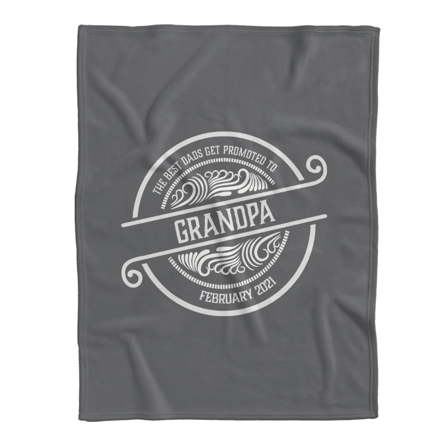 To My Grandpa The Best Dad's Get Promoted To Grandpa Fleece Blanket Gift For Grandparents Gift From Granddaughter Gift For Grandson Home Decor Bedding Couch Sofa Soft and Comfy Cozy 1641454757325.png