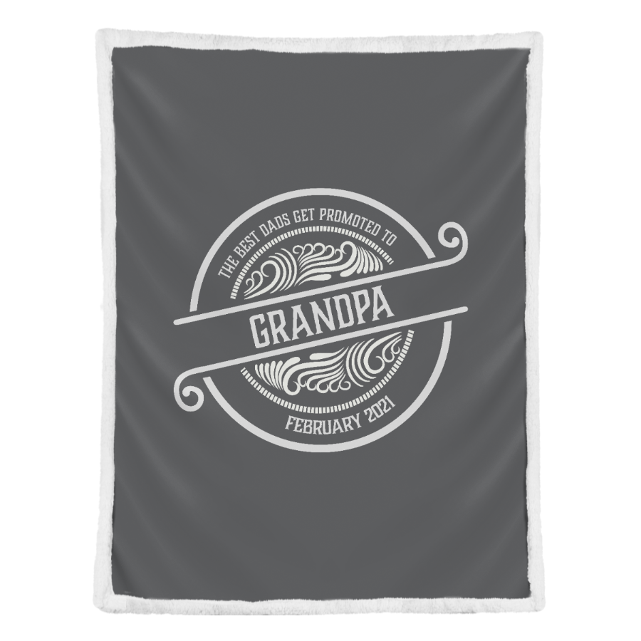 To My Grandpa The Best Dad's Get Promoted To Grandpa Fleece Blanket Gift For Grandparents Gift From Granddaughter Gift For Grandson Home Decor Bedding Couch Sofa Soft and Comfy Cozy 1641454762284.png