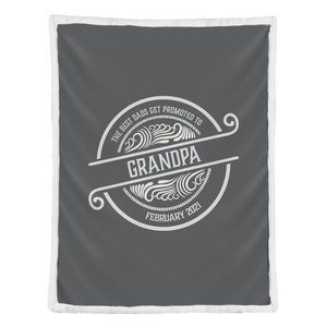 To My Grandpa The Best Dad's Get Promoted To Grandpa Fleece Blanket Gift For Grandparents Gift From Granddaughter Gift For Grandson Home Decor Bedding Couch Sofa Soft and Comfy Cozy 1641454762284.png
