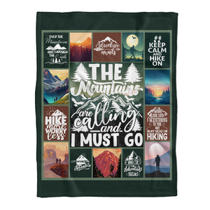 Hike More Worry Less, The Mountains Are Calling And I Must Go Fleece Blanket Gift For Hiking Lovers Home Decor Bedding Couch Sofa Soft And Comfy Cozy 1641455232471.png