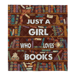 Vintage Librarian Blanket, Just A Girl Who Loves Books Blanket Gift For Book Lover Birthday Gift Bedding Couch Sofa Soft And Comfy Cozy 1641456810063.png