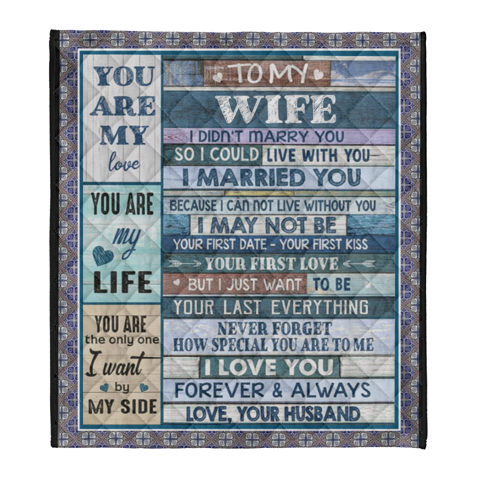 Gift For Wife Blanket, To My Wife You Are My Love Fleece Blanket 1641464209100.png