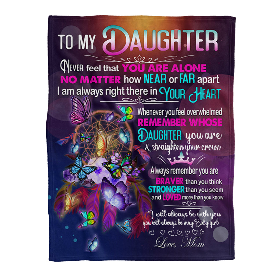 Gift For Daughter Blanket, To My Daughter Never Feel That You Are Alone - Love From Mom 1641523237902_294d876c-d8d6-4cb4-bf80-11026bb48fb6.png