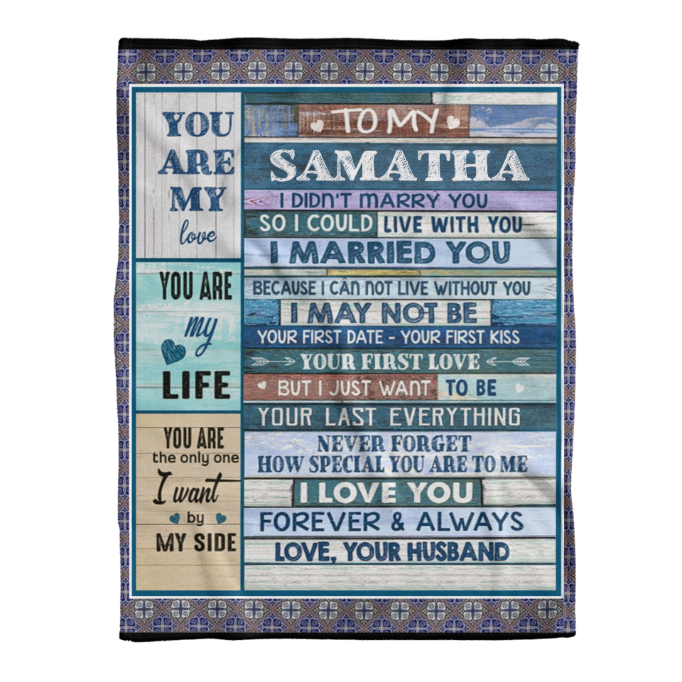 Gift For Wife Blanket, To My Wife I Love You Forever And Always - Love From Husband 1641524807941.png