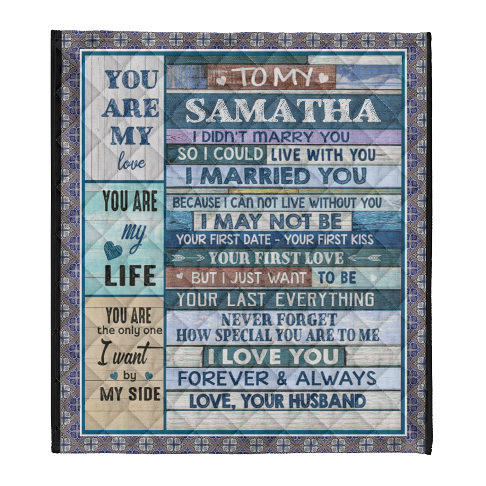 Gift For Wife Blanket, To My Wife I Love You Forever And Always - Love From Husband 1641524811780.png