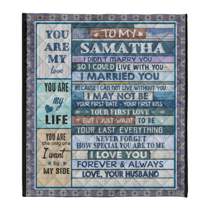 Gift For Wife Blanket, To My Wife I Love You Forever And Always - Love From Husband 1641524811780.png
