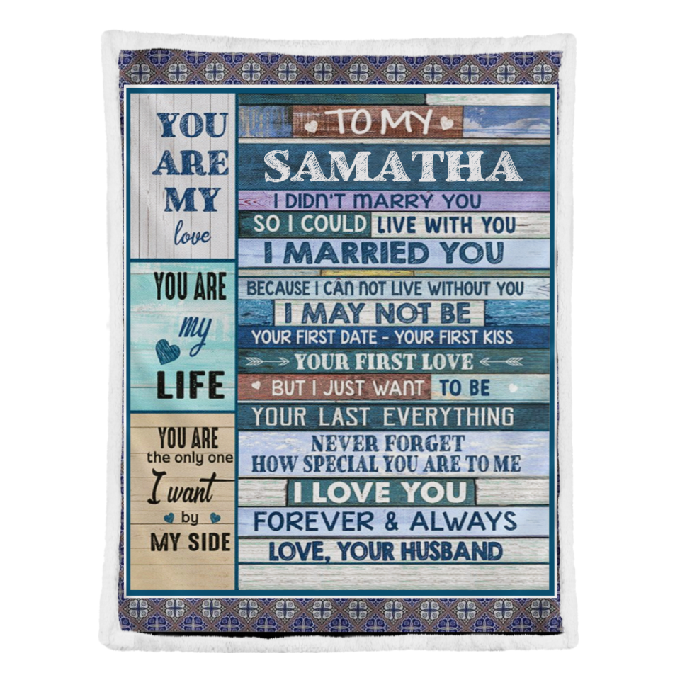 Gift For Wife Blanket, To My Wife I Love You Forever And Always - Love From Husband 1641524815321.png