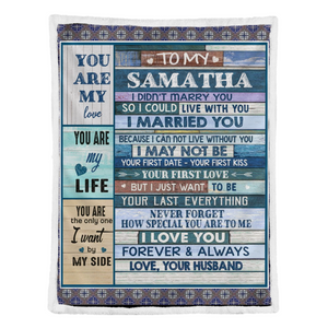 Gift For Wife Blanket, To My Wife I Love You Forever And Always - Love From Husband 1641524815321.png