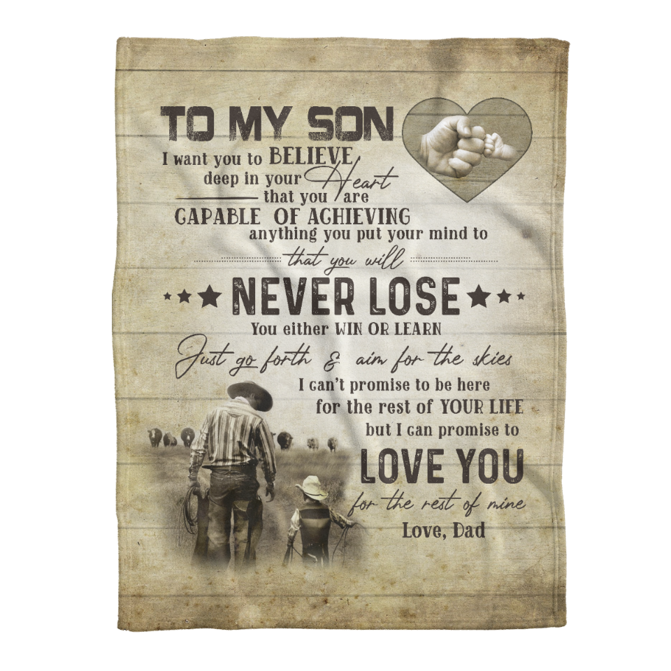 Gift For Son Blanket, To My Son I Can Promise To Love You - Love From Dad 1641525297640.png
