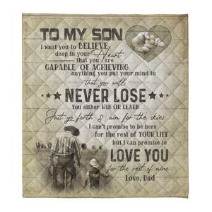 Gift For Son Blanket, To My Son I Can Promise To Love You - Love From Dad 1641525301190.png