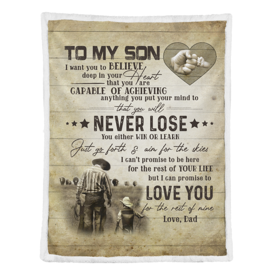 Gift For Son Blanket, To My Son I Can Promise To Love You - Love From Dad 1641525304541.png
