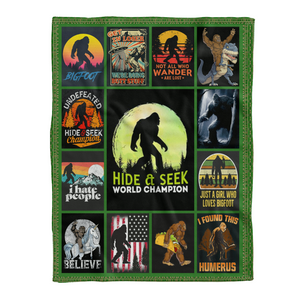 Bigfoot Sasquatch Yeti Hide And Seek World Champion Fleece Blanket 1641528500715.png