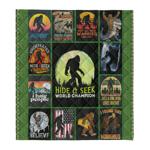 Bigfoot Sasquatch Yeti Hide And Seek World Champion Fleece Blanket 1641528506678.png